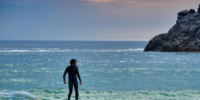 Océan profiter de l'océan, Plages partir à la plage, Changer De Rythme Plage De Herlin, Surfeurs, ,Belle île en mer, île de Bretagne, Bretagne sud, au large du Golfe du Morbihan