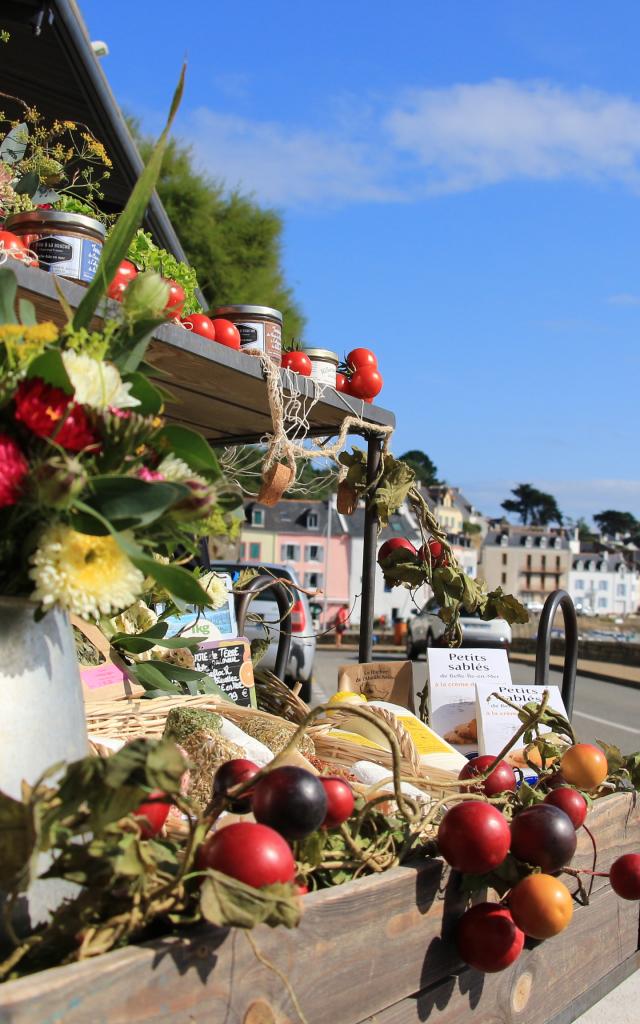 Prendre le temps - marchés, Déguster local, Belle île en mer, île de Bretagne, Bretagne sud, au large du Golfe du Morbihan