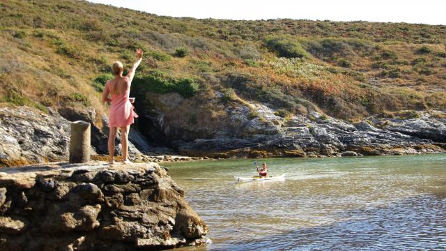 kayak, Se dépasser - sports, Plages partir à la plage, Océan Profiter de l'océan, Nature île photogénique, Changer de rythme déplacement doux, Belle île en mer, île de Bretagne, Bretagne sud, au large du Golfe du Morbihan