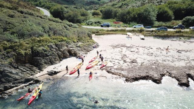 Kayak, Se dépasser - sports, Océan, Belle île en mer, île de Bretagne, Bretagne sud, au large du Golfe du Morbihan