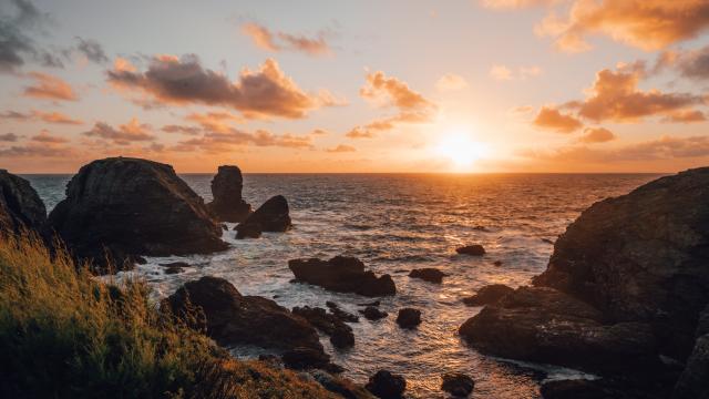 Profiter De L'océan, Nature Ile Photogénique, Belle île En Mer, île De Bretagne, Bretagne Sud, Au Large Du Golfe Du Morbihan