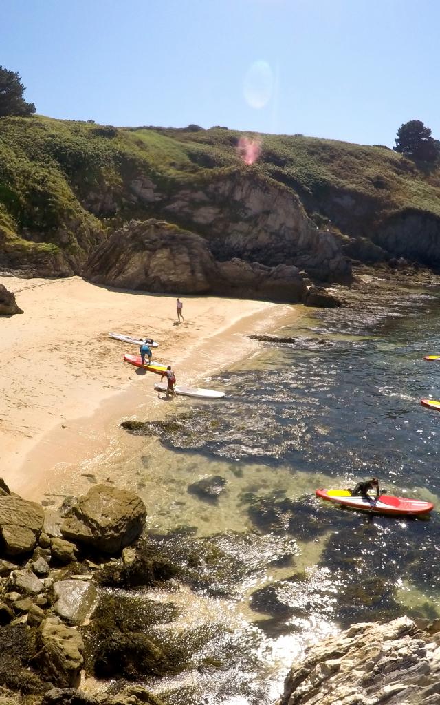 Sport Se Dépasser, Océan, Plages, Belle île En Mer, île De Bretagne, Bretagne Sud, Au Large Du Golfe Du Morbihan