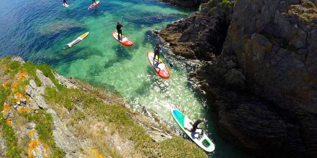 Sport Se Dépasser, Océan, Plages, Paddle, Belle île En Mer, île De Bretagne, Bretagne Sud, Au Large Du Golfe Du Morbihan